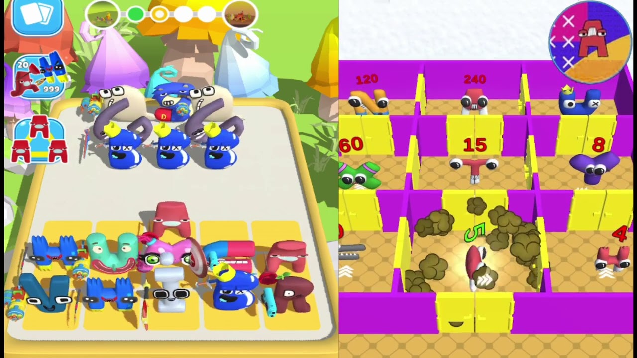Alphabets Maze ⭐⭐⭐⭐⭐ Merge Monsters Alphabet Fusion