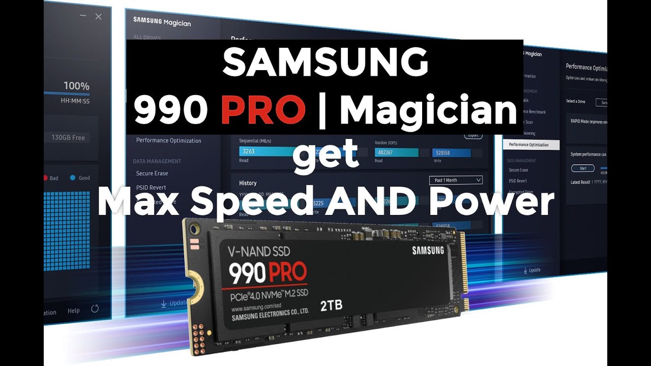Samsung 990 PRO set Max Speed AND Power | Samsung Magician