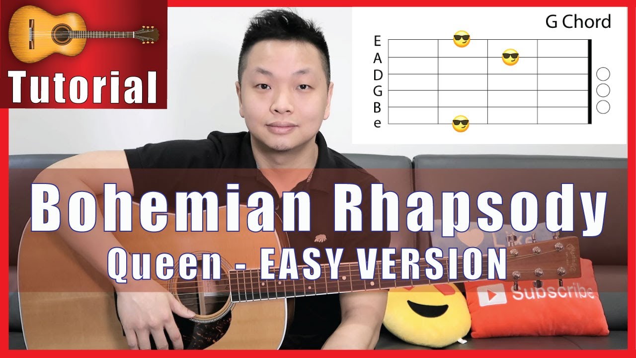 Bohemian Rhapsody - Queen Guitar Tutorial - EASY VERSION