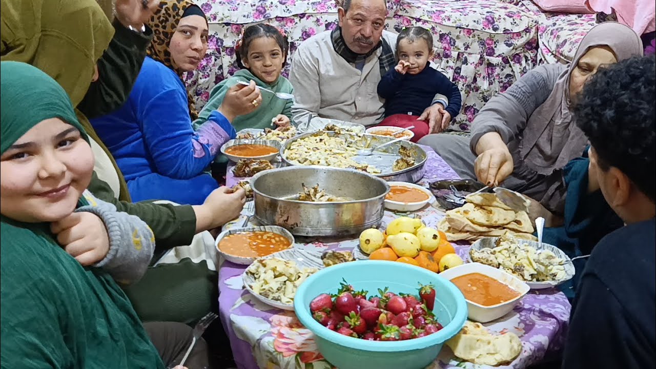 كنت مستنيه فرحه من ولادي لما عملت صينيه المكرونه بشاميل والفراخ المشويه والمحمره#اكسبلور 