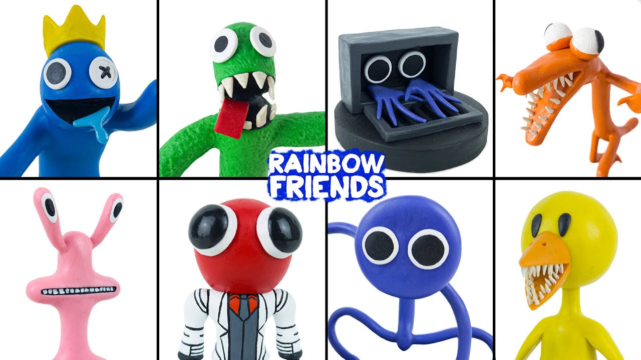ESCULPIENDO a LOS RAINBOW FRIENDS PRINCIPALES de Plastilina - Rainbow Friends