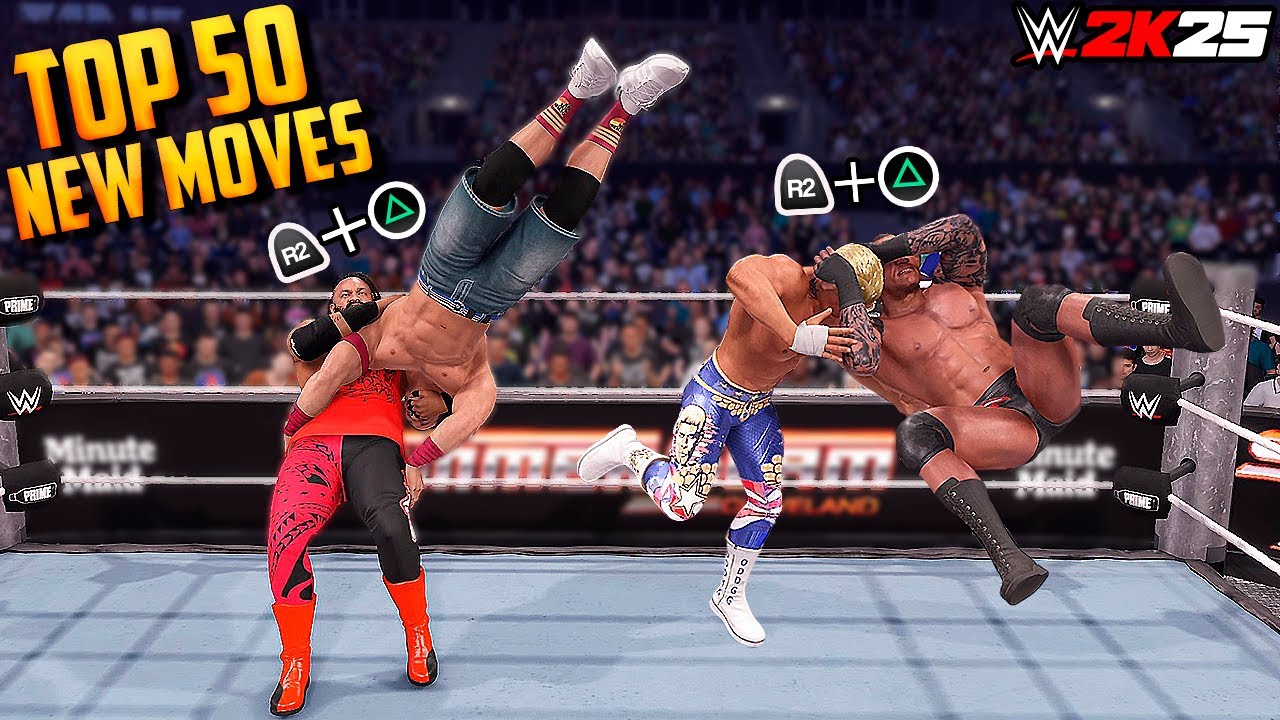 ТОП-50 лучших новых финишеров (приёмов) в WWE 2K25!