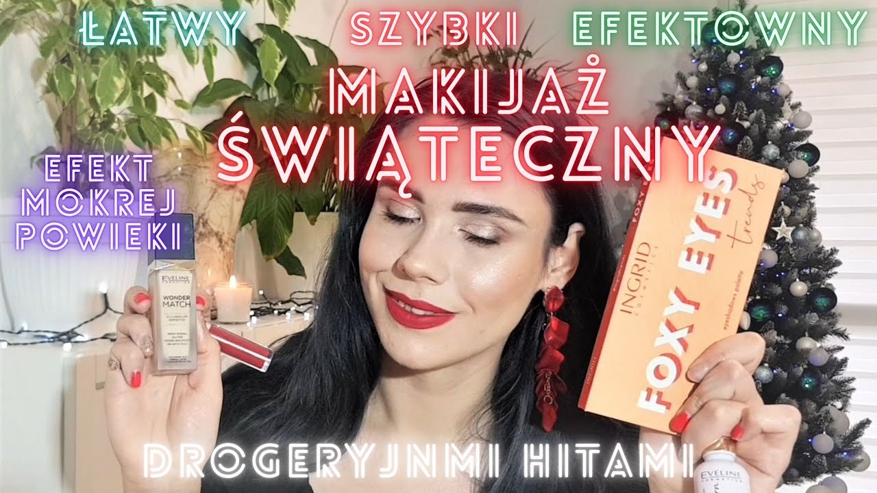 ŁATWY I EFEKTOWNY MAKIJAŻ ŚWIĄTECZNY- EFEKT MOKREJ POWIEKI! Paletka Foxy Eyes od Ingrid.