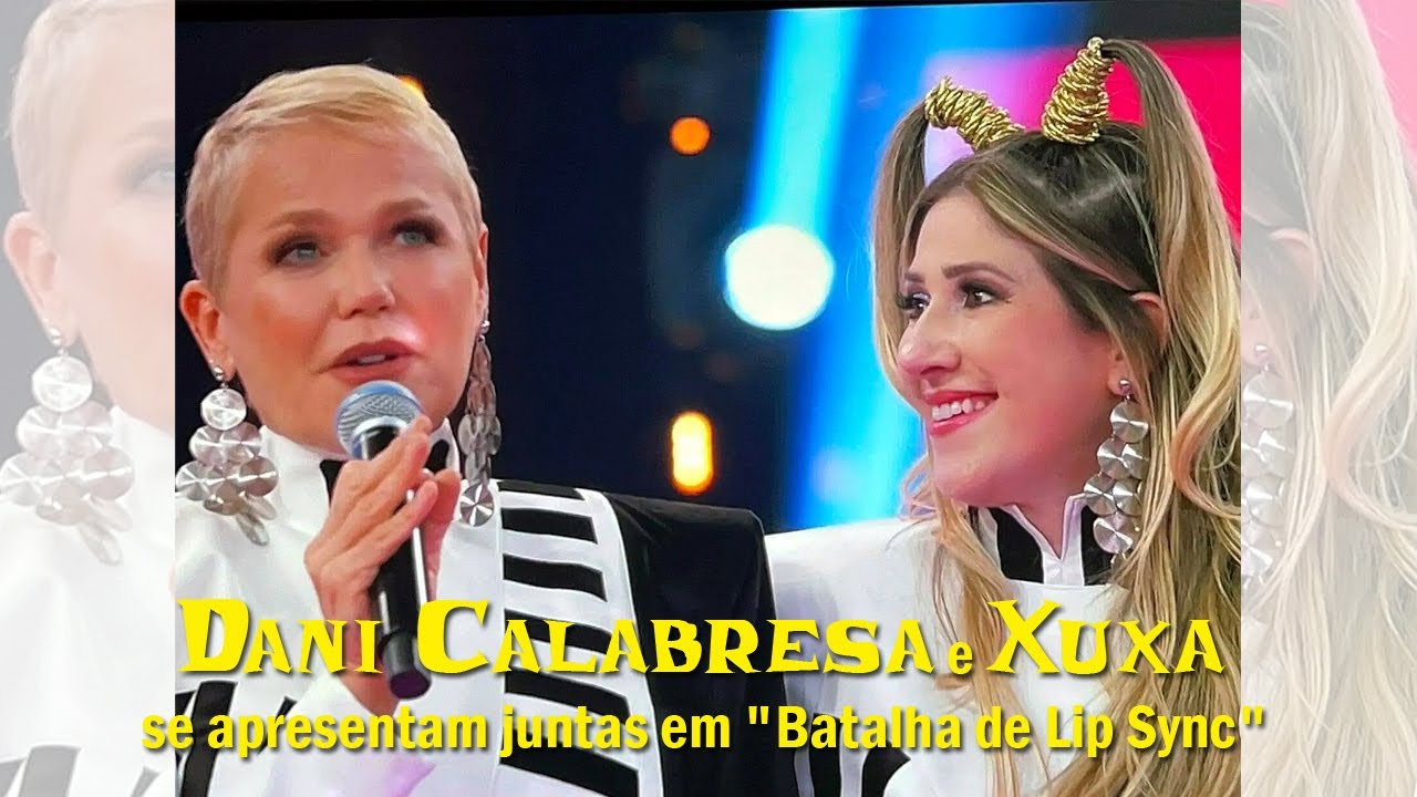 Domingão com Huck - Xuxa aparece de surpresa e interage com Dani Calabresa na 'Batalha do Lyp Sinc'