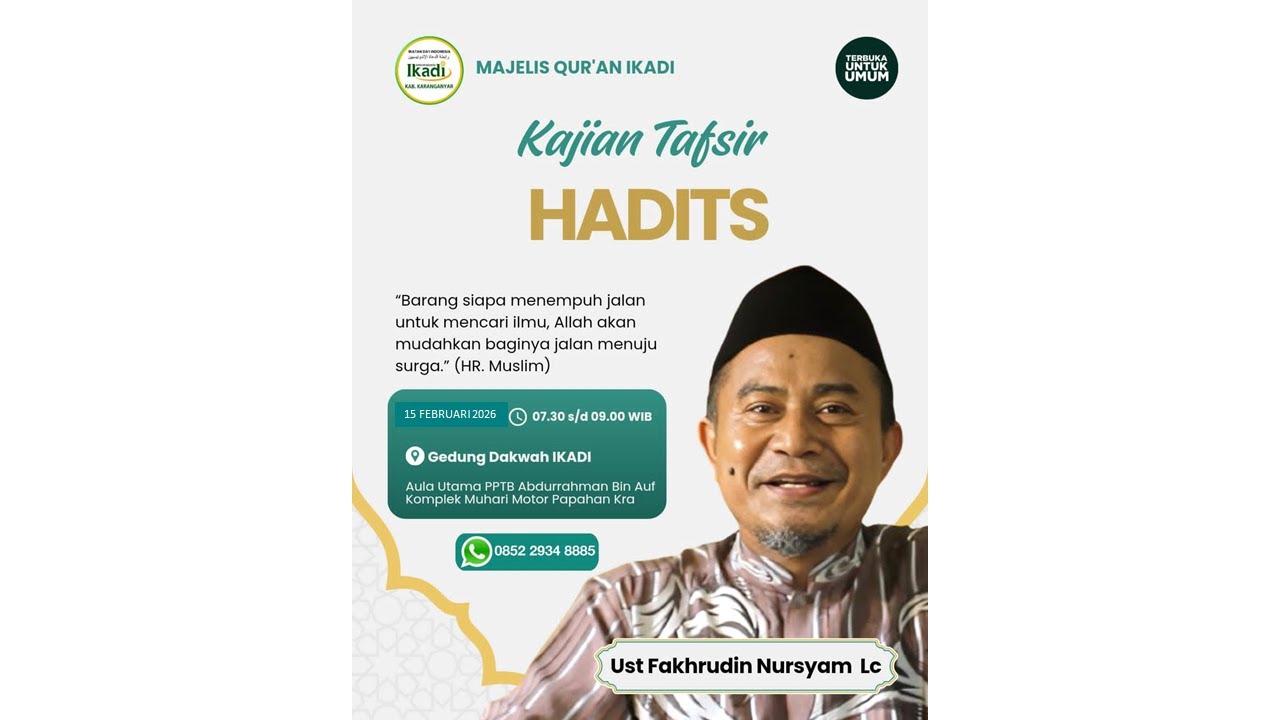 LIve !! MQI Kajian Fiqih _ Ustadz Fachrudin Nursyam Lc