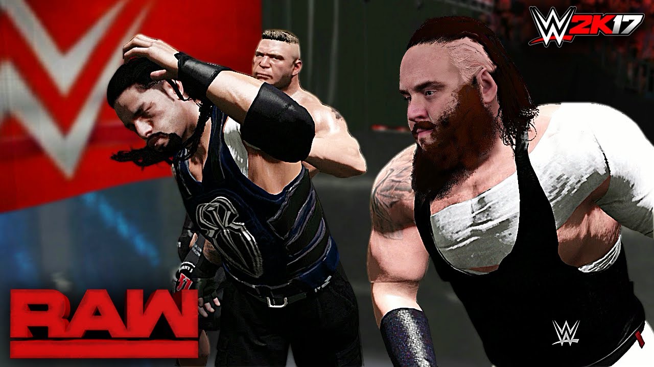 WWE 2K17 Custom Story - Braun Strowman Returns to Destroy Roman Reigns & Brock Lesnar Raw 2017