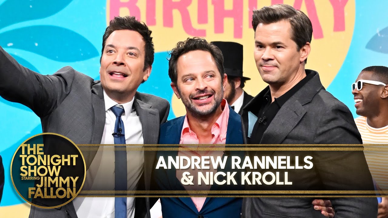Andrew Rannells and Jimmy Surprise Nick Kroll for His Birthday; Talk I Don't Understand You
