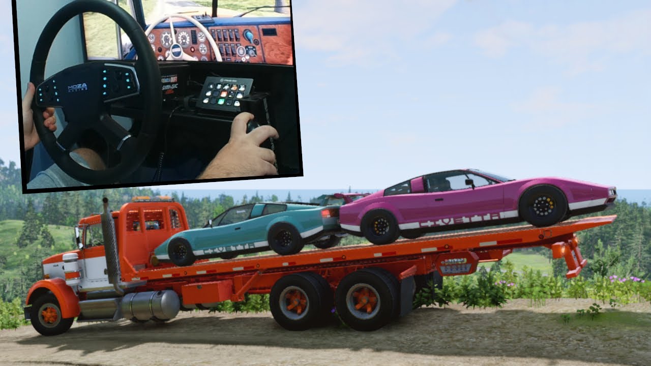 TRASPORTO SUPERCAR e altri lavori con il CAMION - BeamNG Drive