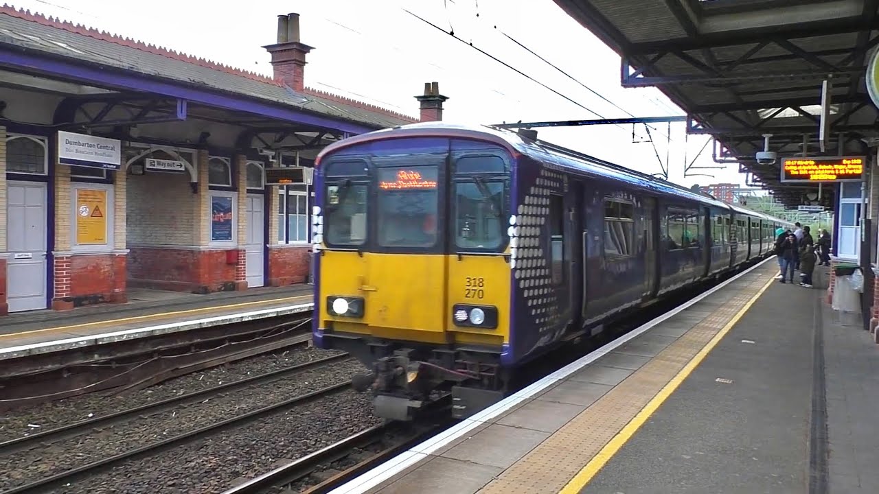 Scotrail Class 318 ride - Dumbarton Central to Glasgow Queen Street Low Level