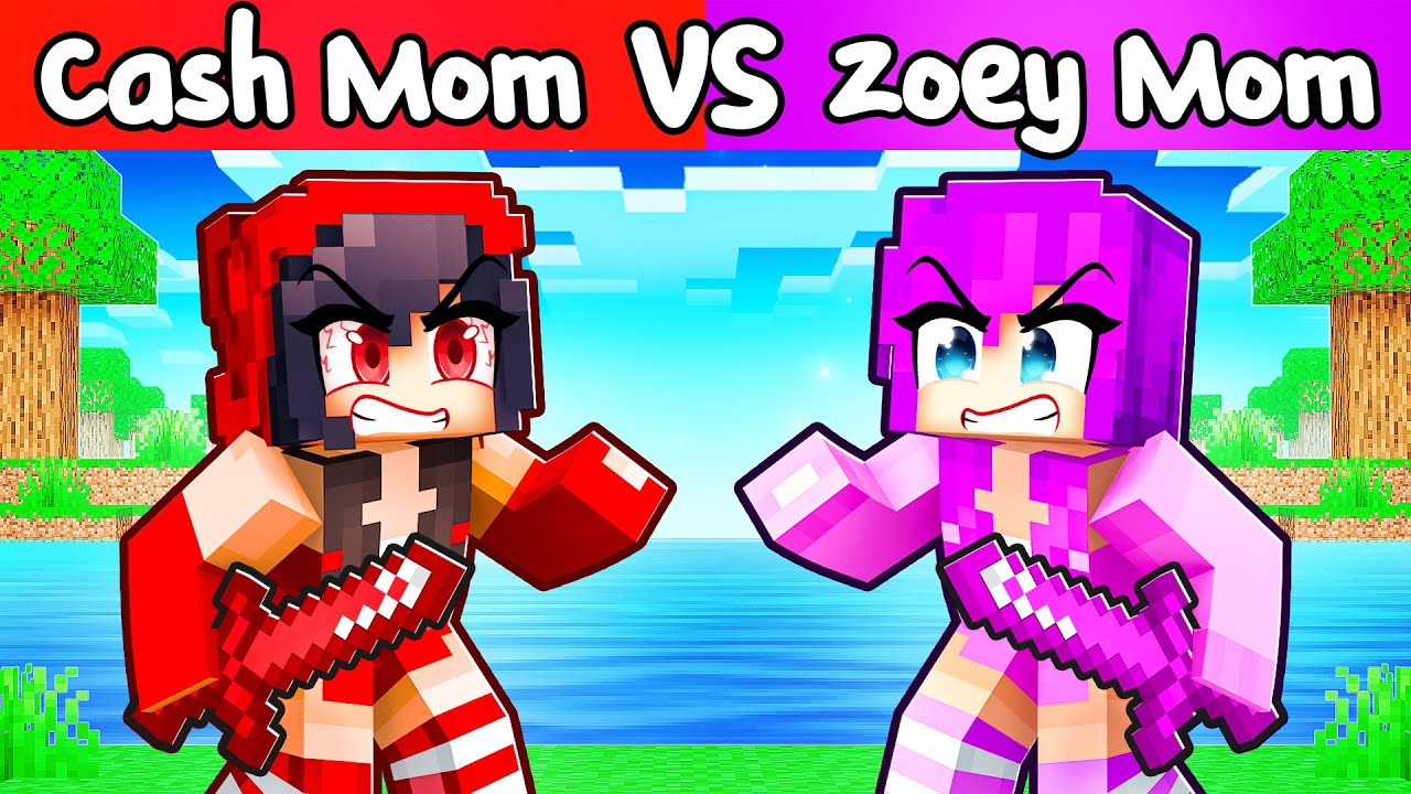 Cash's Mom vs Zoey's Mom in Minecraft!