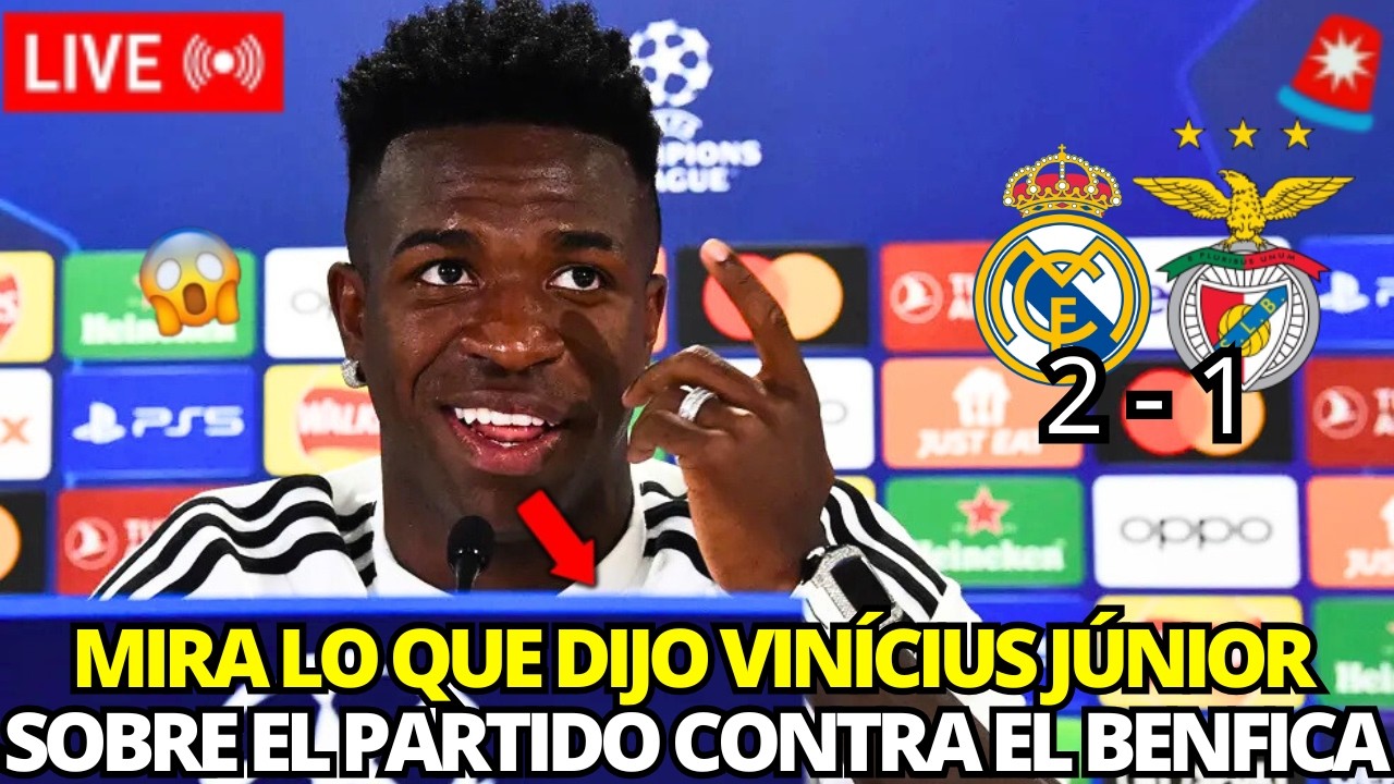 🔥💥 VINÍCIUS JÚNIOR ROMPE EL SILENCIO TRAS EL REAL MADRID VS BENFICA  “NO SE GANA SIN SABER DEFENDE