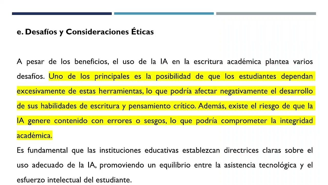 El uso de la IA en la escritura académica