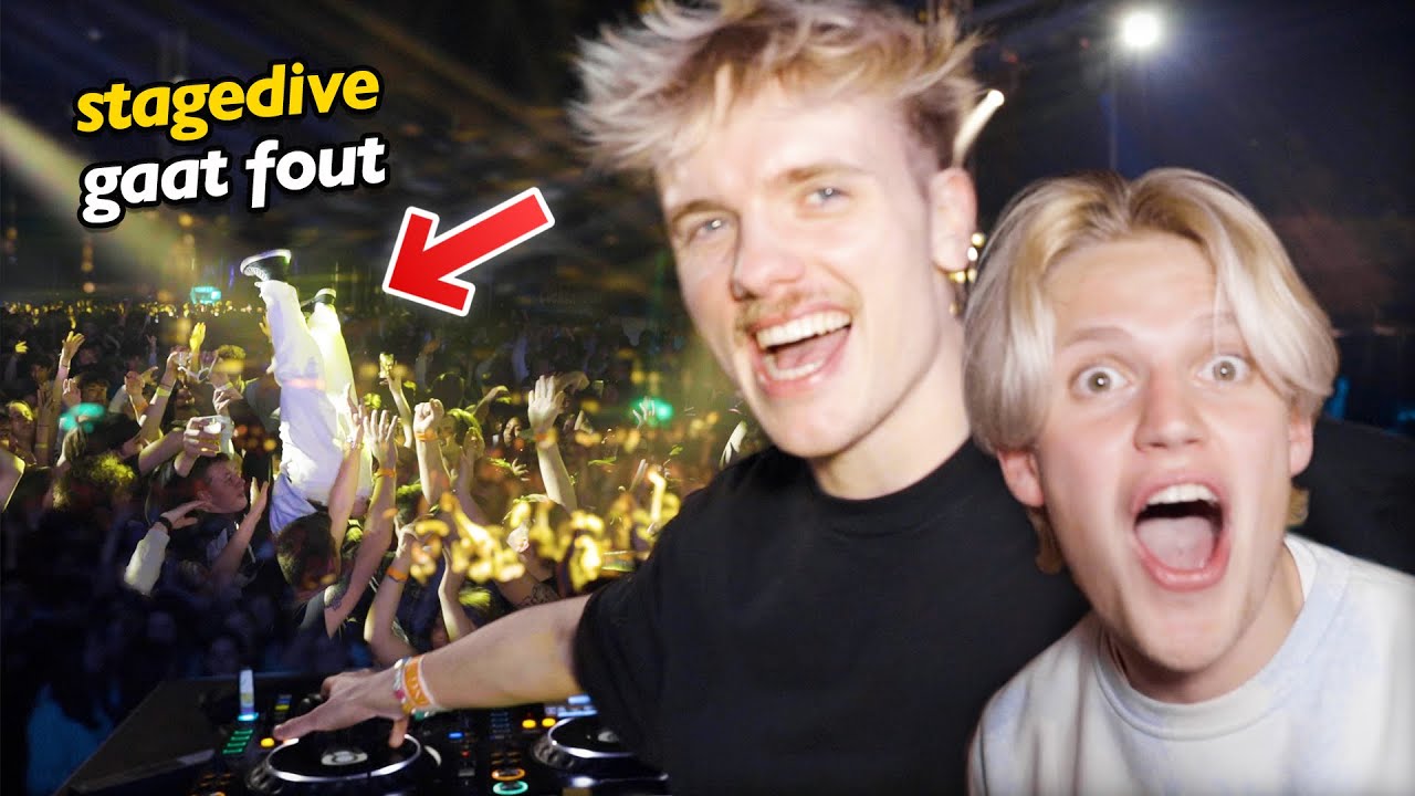 Ik liet Gerben Tuerlinckx STAGEDIVEN voor 4000 man 😬 PARTY VLOG