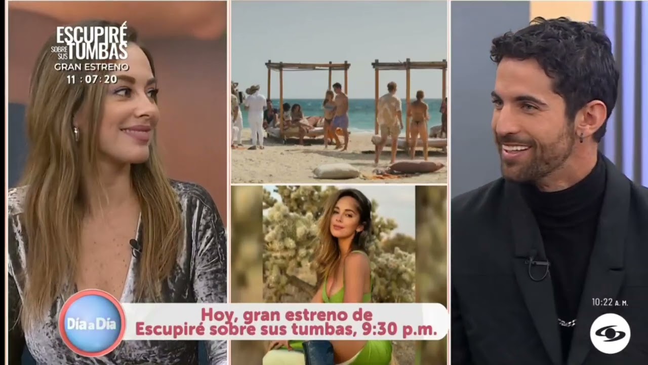 Día a Día | Maria Elisa Camargo y Cristian Gamero hablan del estreno de Escupiré sobre sus tumbas