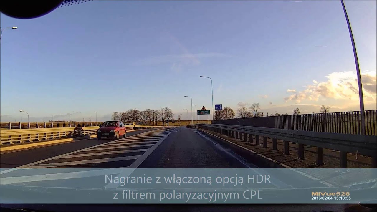 Wideo rejestrator kamera Mio MiVue 528 f1.8 Full HD 1080p  TEST Filtr polaryzacyjny CPL  funkcja HDR