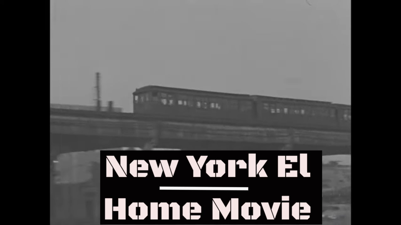 1955 FULTON STREET LINE ELEVATED RAILROAD  RAPID TRANSIT HOME MOVIE (SILENT FILM) MD52094b