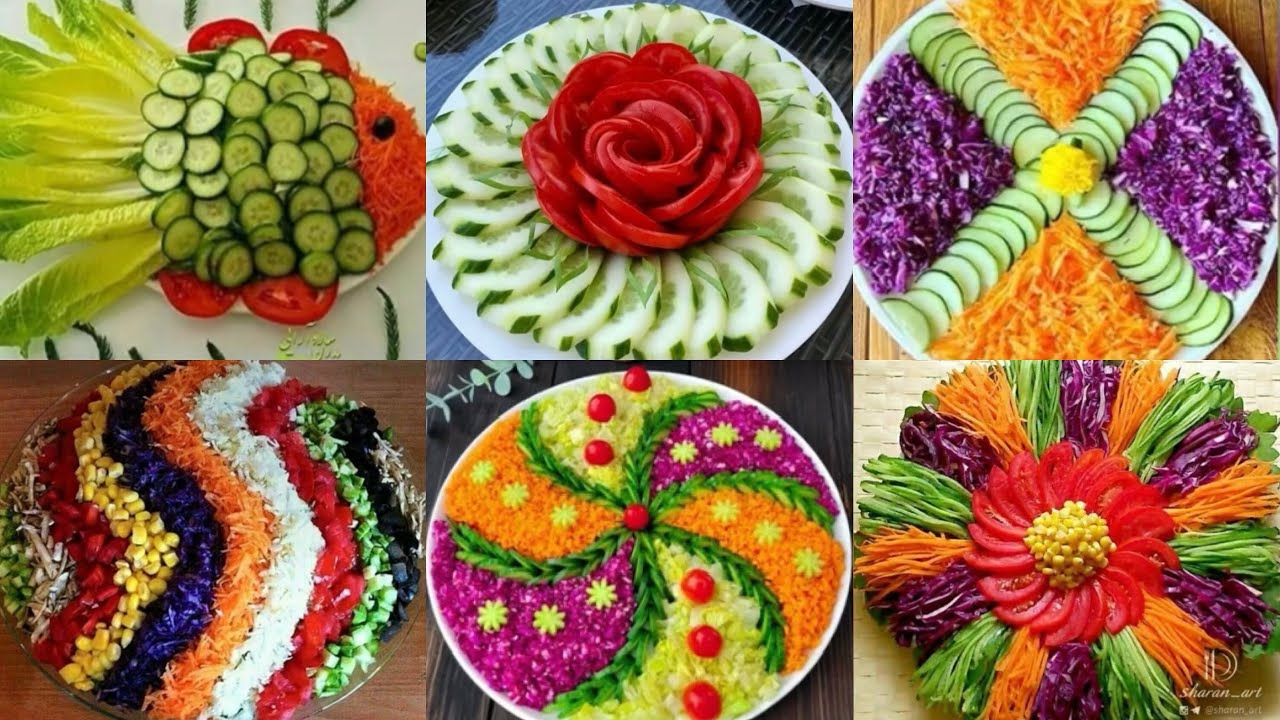 أفكار تحفة لتقطيع الخضار 🥒أفكار روعة لتزيين الاطباق🥕🥬#خضراوات #اطباق_لذيذه 