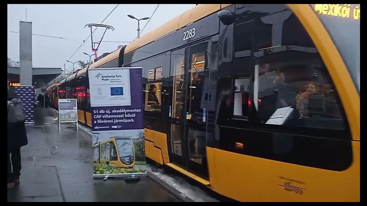 2026. Január. 23. Mexikói út villamos végállomás. A 100. CAF bemutatója.