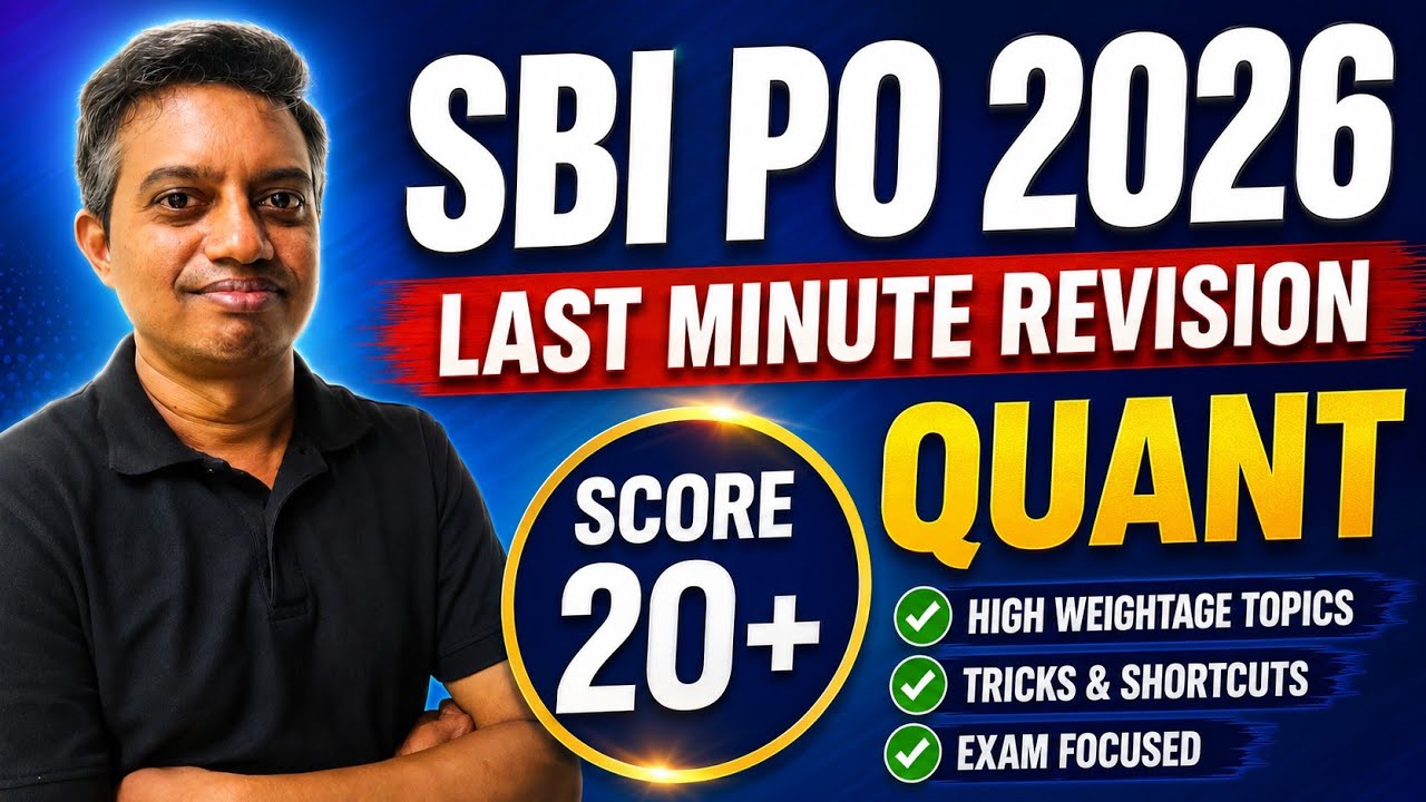 SBI PO 2026 | LAST MINUTE REVISION | QUANTITATIVE APTITUDE