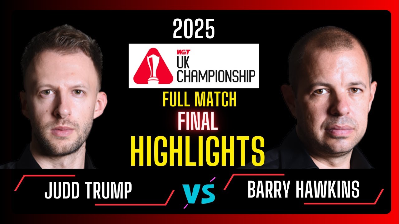 Judd Trump vs Barry Hawkins | Full Match Highlights | UK Championship 2024 Final #juddtrump #Snooker
