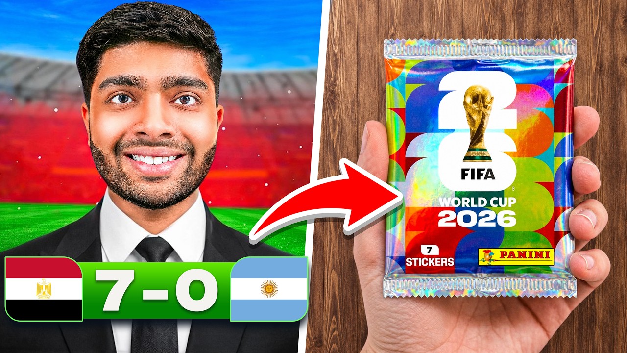 Every World Cup Win = 1 Panini Sticker Pack