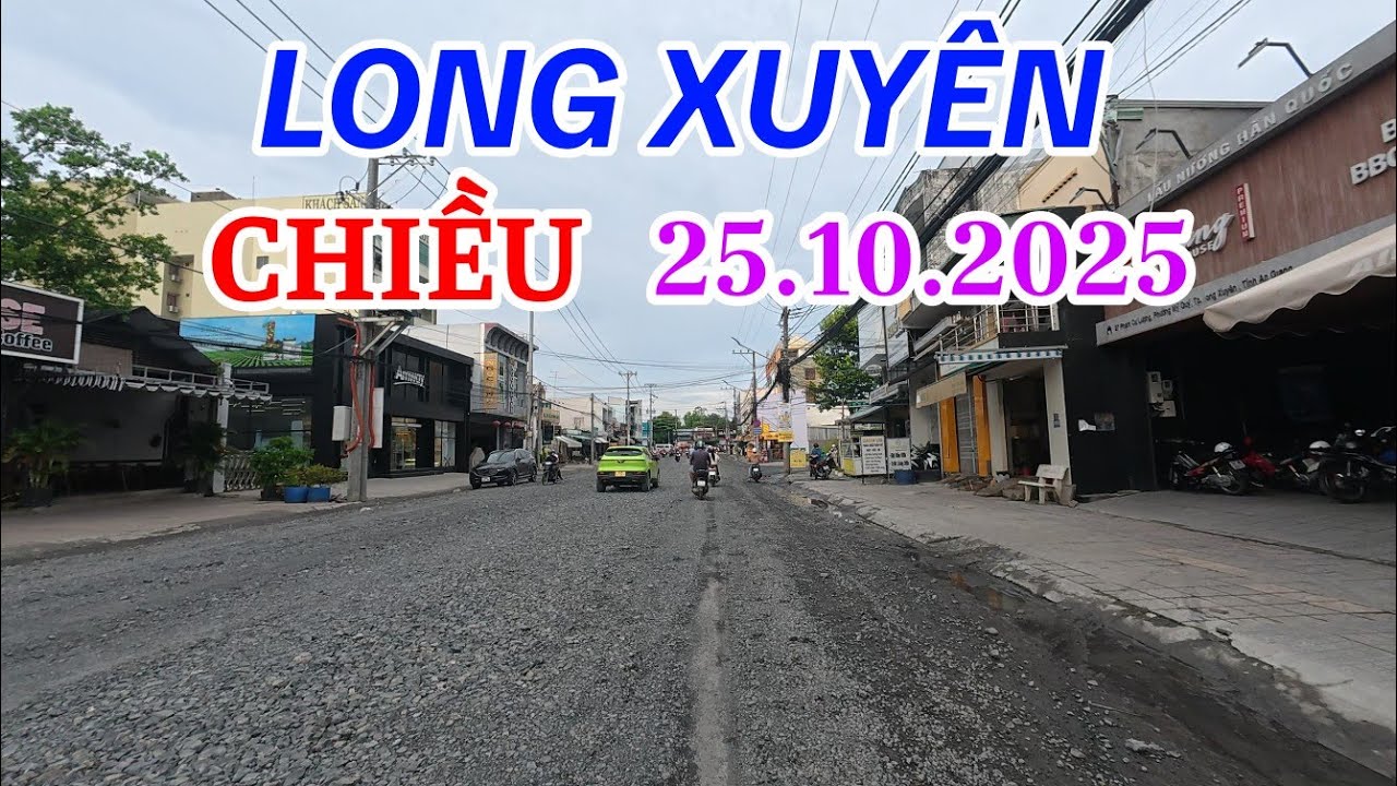 Long Xuyên chiều thời tiết đẹp sau những ngày mưa 2025
