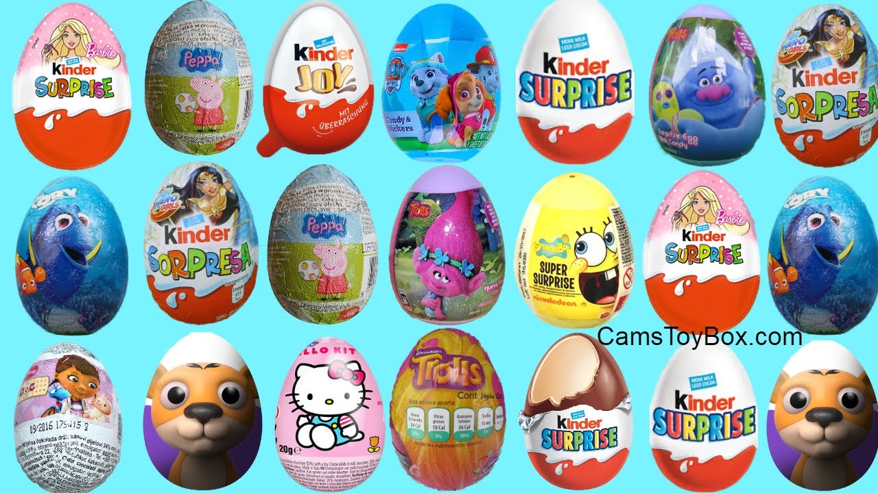 Chocolate Surprise Eggs Paw Patrol Finding Dory Barbie Kinder Dora the Explorer Peppa Pig Toys Joy