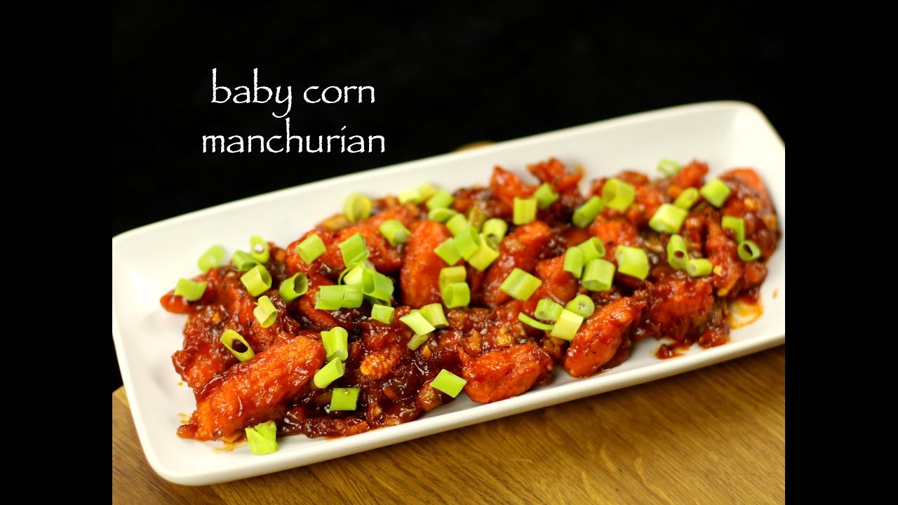 baby corn manchurian recipe | how to make baby corn manchurian dry recipe