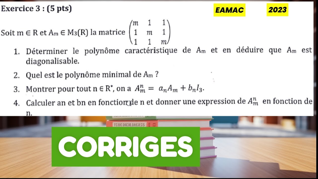 EXERCICE 3 CONCOURS EAMAC 2023 Cycle EAC