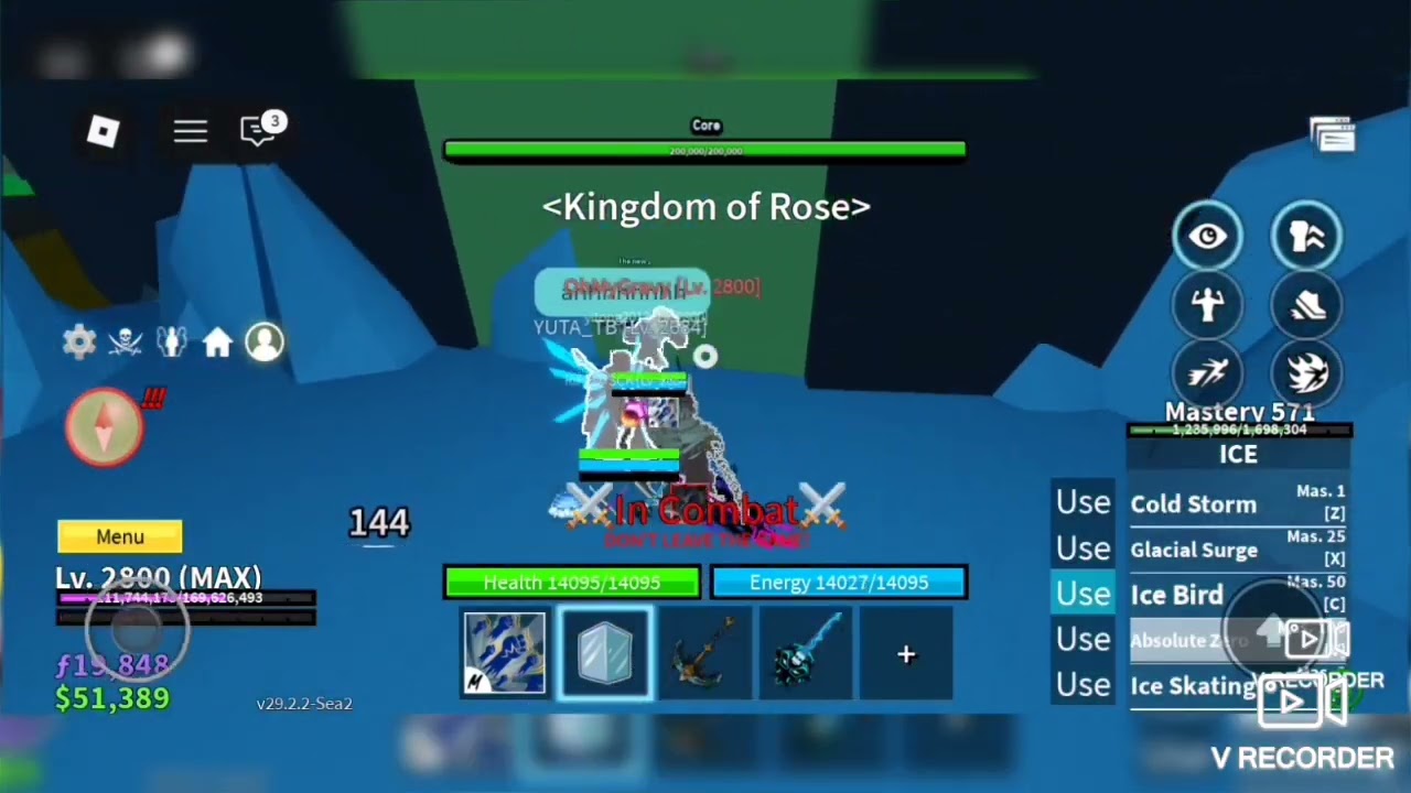 More ice 🧊 bounty hunting /Mobile  PvP blox fruits