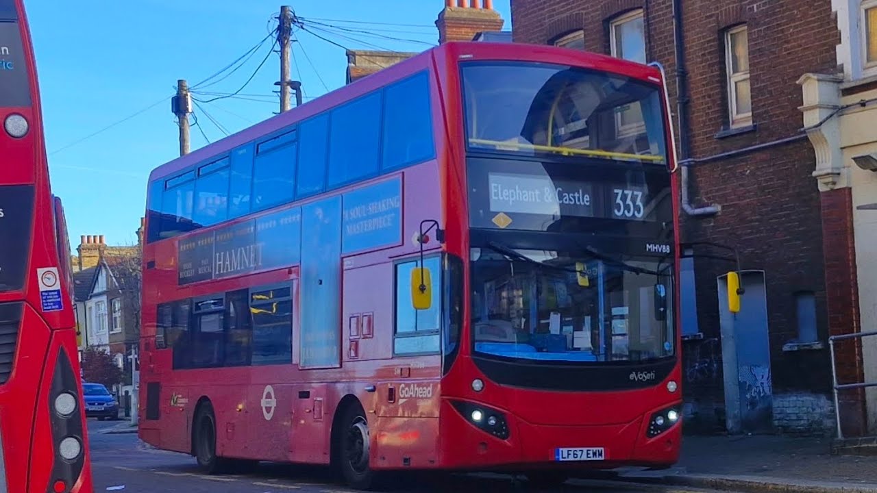 Full Route Visual | Route 333: Tooting Broadway to Elephant & Castle 