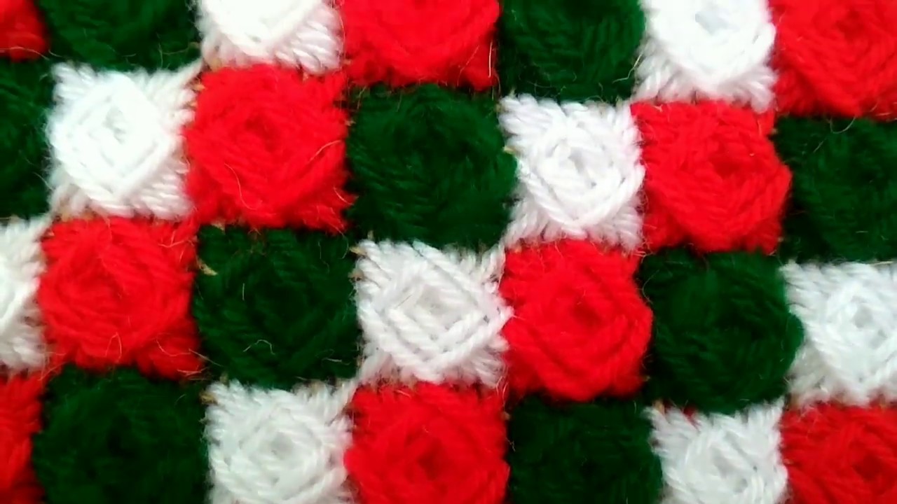 Woolen sitting mat/আসন/table mat/ashon making. Little flower ason making. Rose design asan.