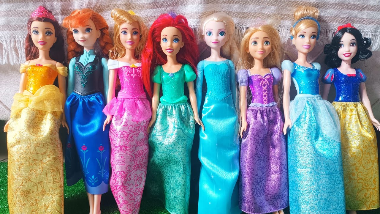 Disney Princess Doll Makeover ~ DIY Miniature Ideas for Barbie   Wig, Dress, Faceup, and More! DIY 