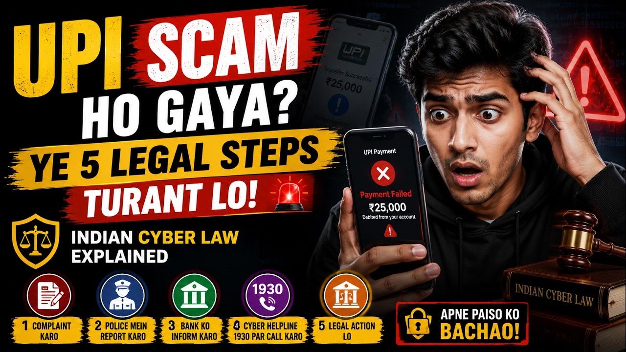 UPI Scam Explained | Cyber Laws Every Indian Must Know | Your Legal Rights & Recovery Guide