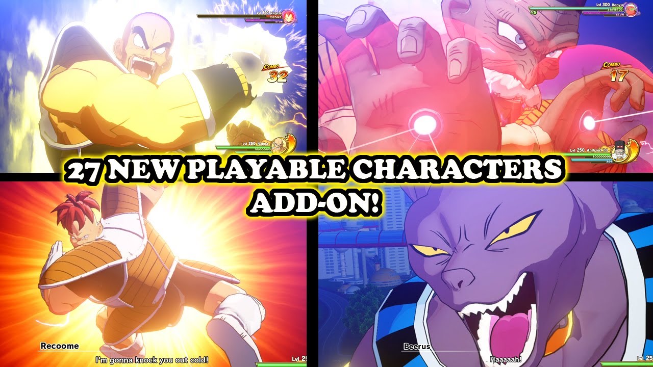 DBZ: Kakarot - DLC 27 NEW Playable Characters (Villains + Beerus, Whis, Shin, Bonyu) ALL SKILLS Mods