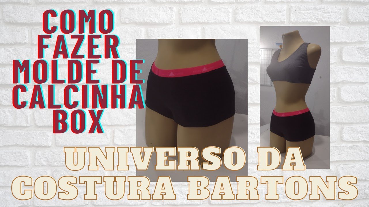 como fazer molde de calcinha Box. Cleber Bartole