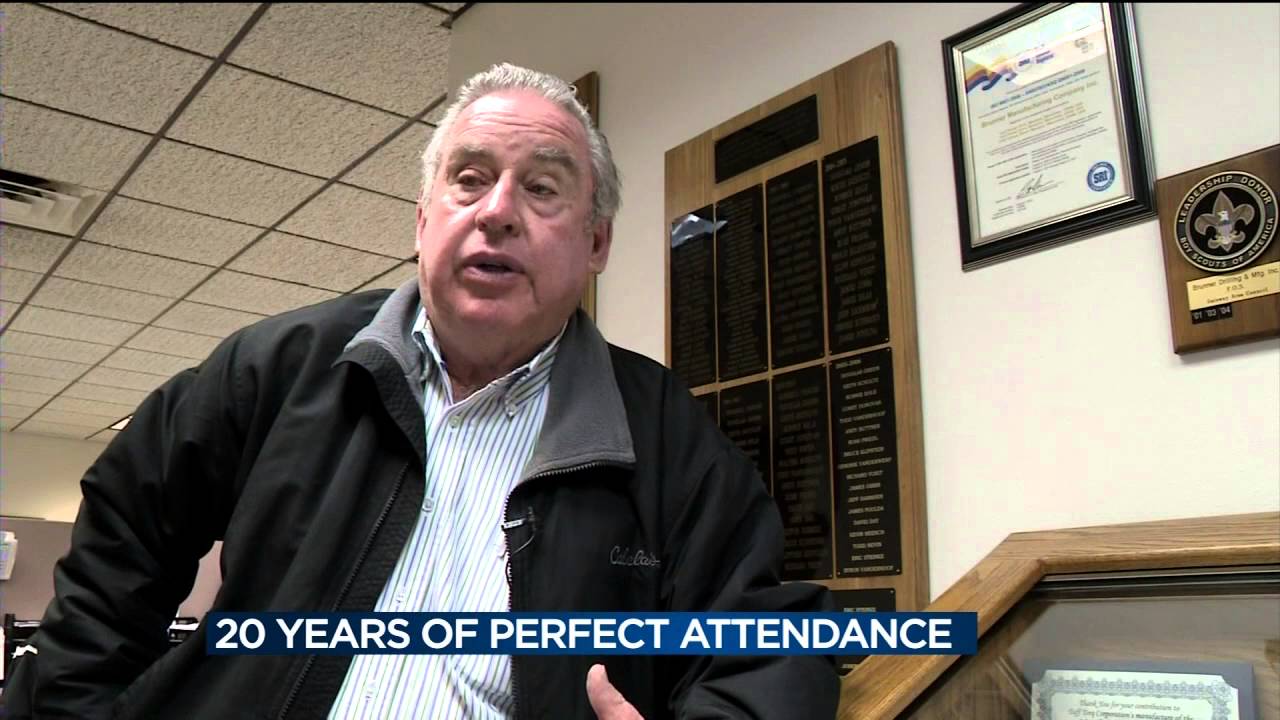 Hardware company honors longtime employee with perfect attendance