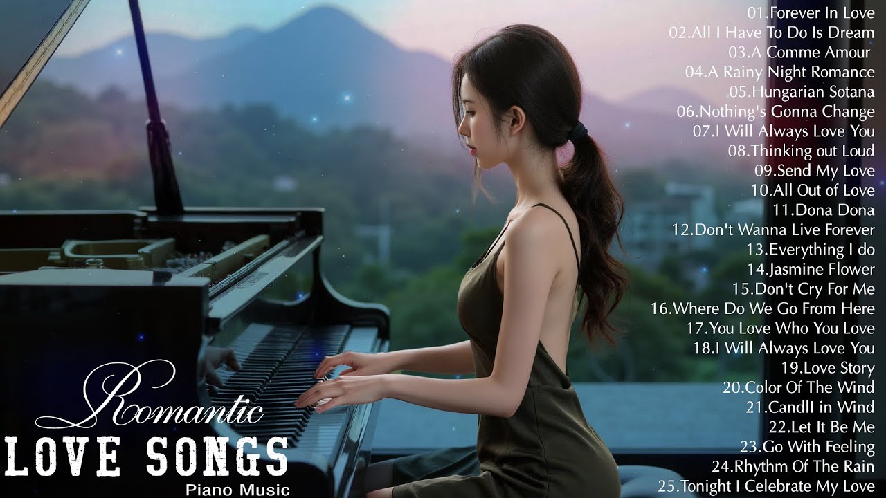 Beautiful Romantic Piano Instrumental Love Songs Playlist - Best Relaxing Piano Songs Of All Time