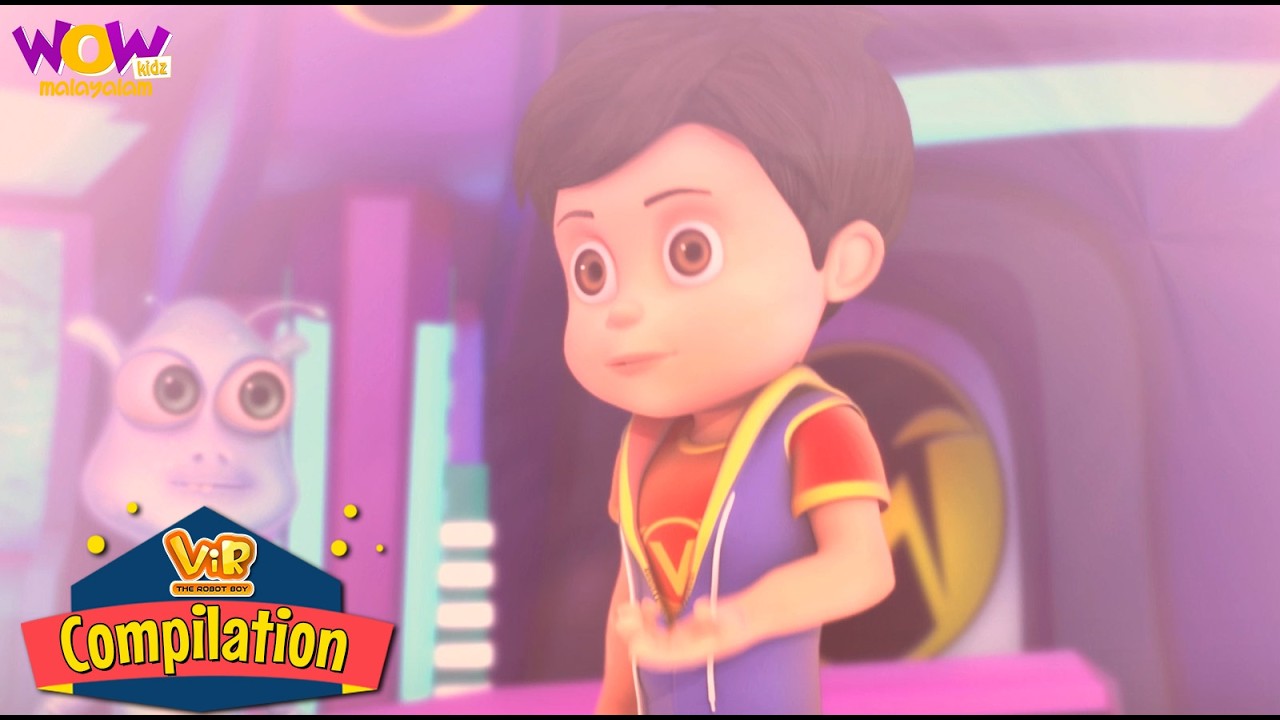സൂപ്പർഹീറോ വീർ | Vir The Robot Boy | Compilation 77 | Best malayalam story | Cartoon