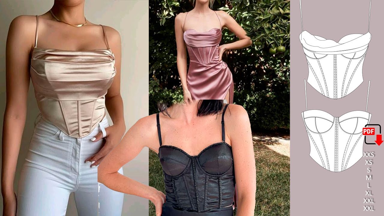 PARTE 2- BUSTIER CORSET -OFF-THE-SHOULDER CORSET TOP PDF PATTERN