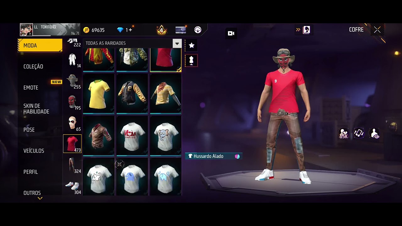 VENDO ESSA CONTA DE FREE FIRE COM QUASE TODAS AS ARMAS ATRIBUTADAS POR 300 REAJS