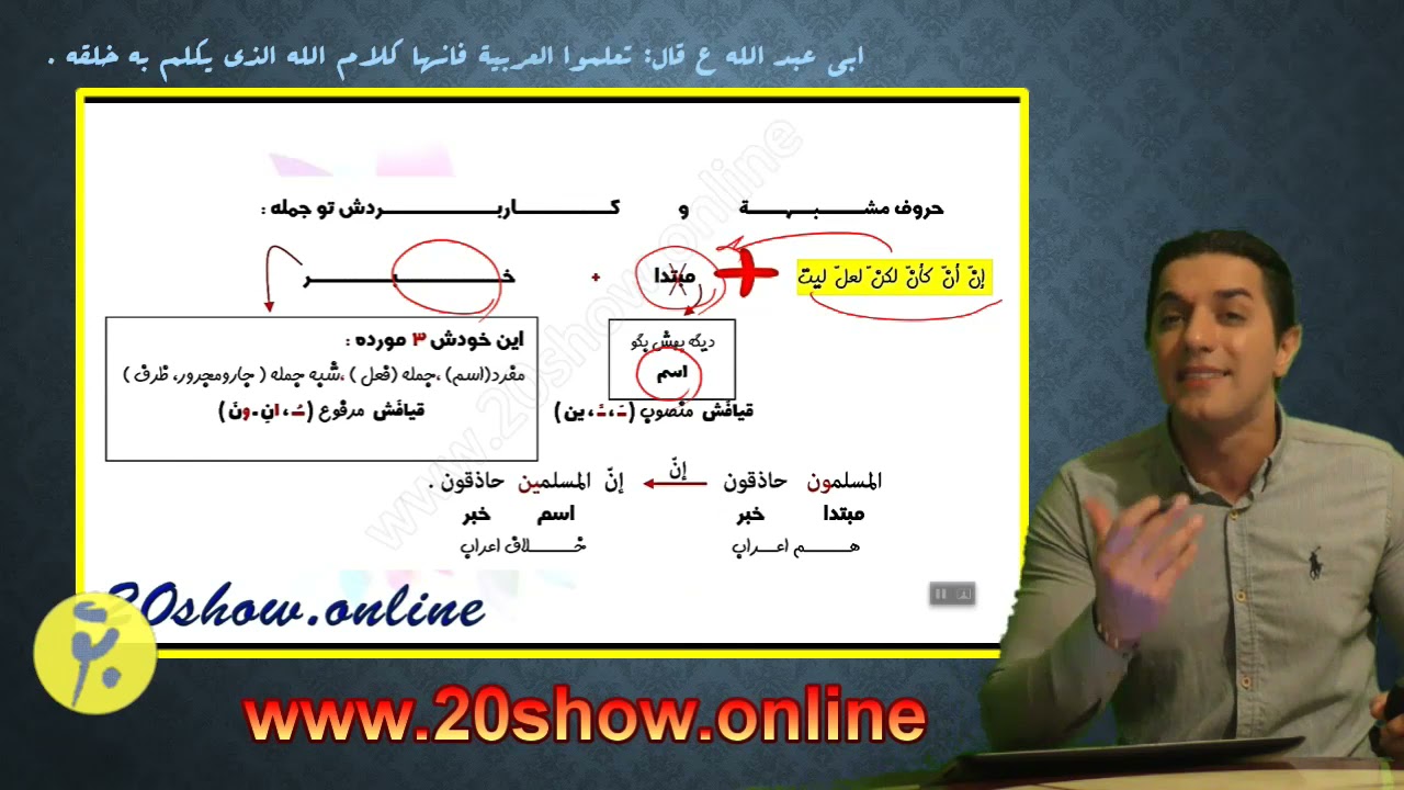 امتحان نهایی عربی دوازدهم  با استاد امین اسماعیلی
