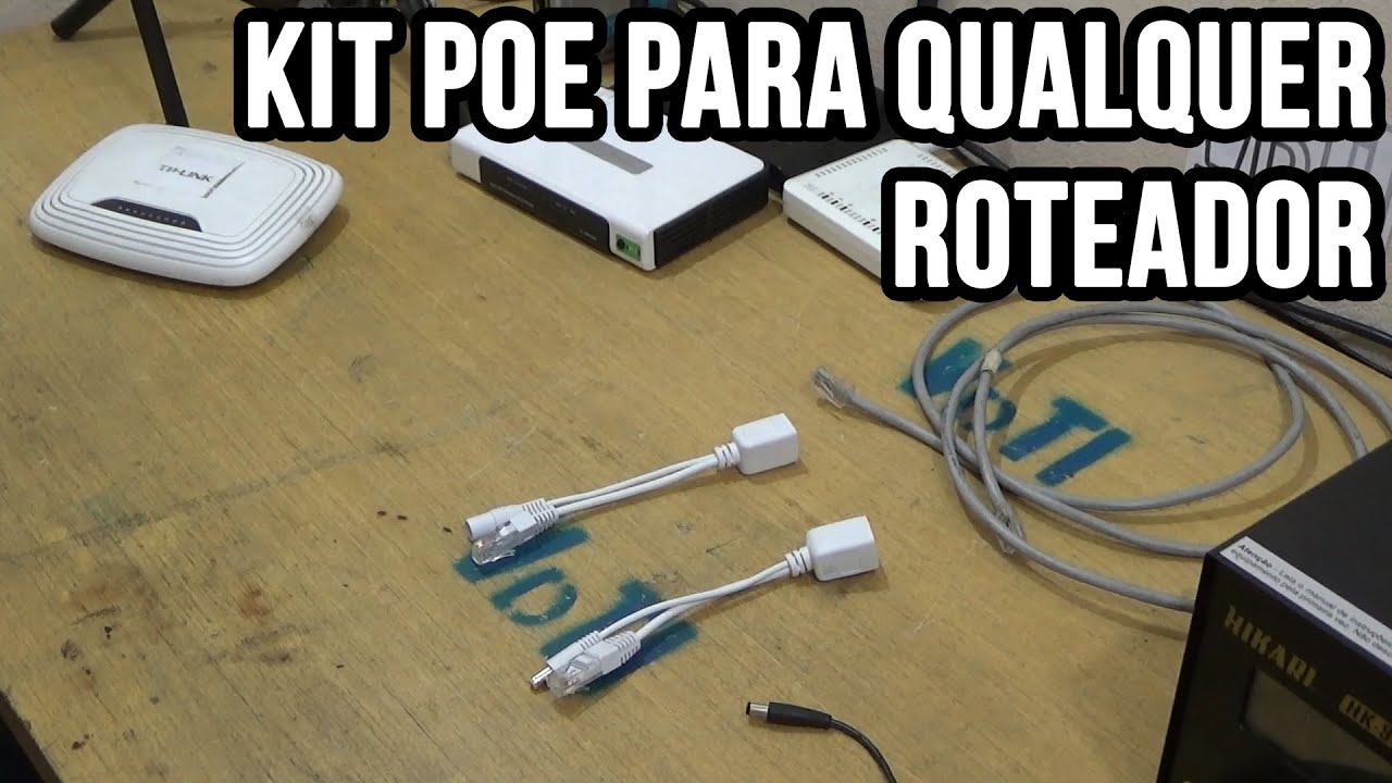 Kit POE para ligar qualquer roteador comum apenas com cabo de rede