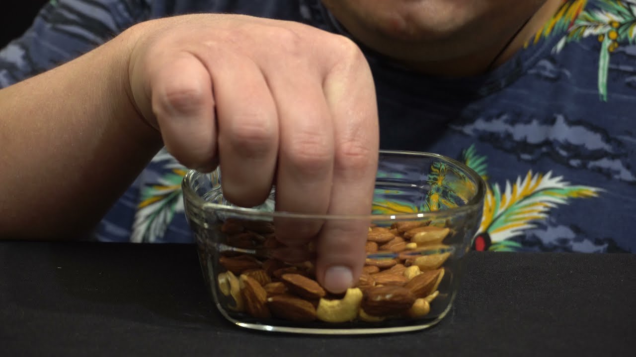ASMR Eating Almond and Cashew nuts