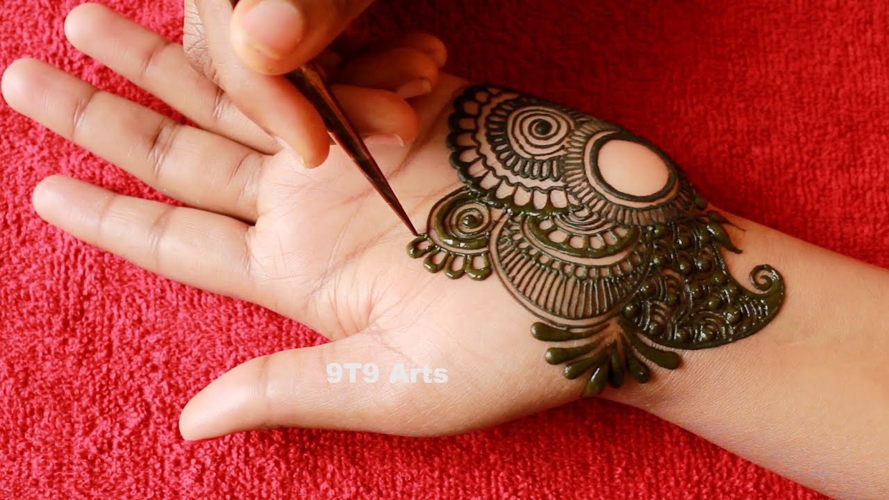 Beautiful Semi Bridal Front Hand Mehndi Designs | Easy Arabic/Arebik Henna Mehndi Tutorial Beginners