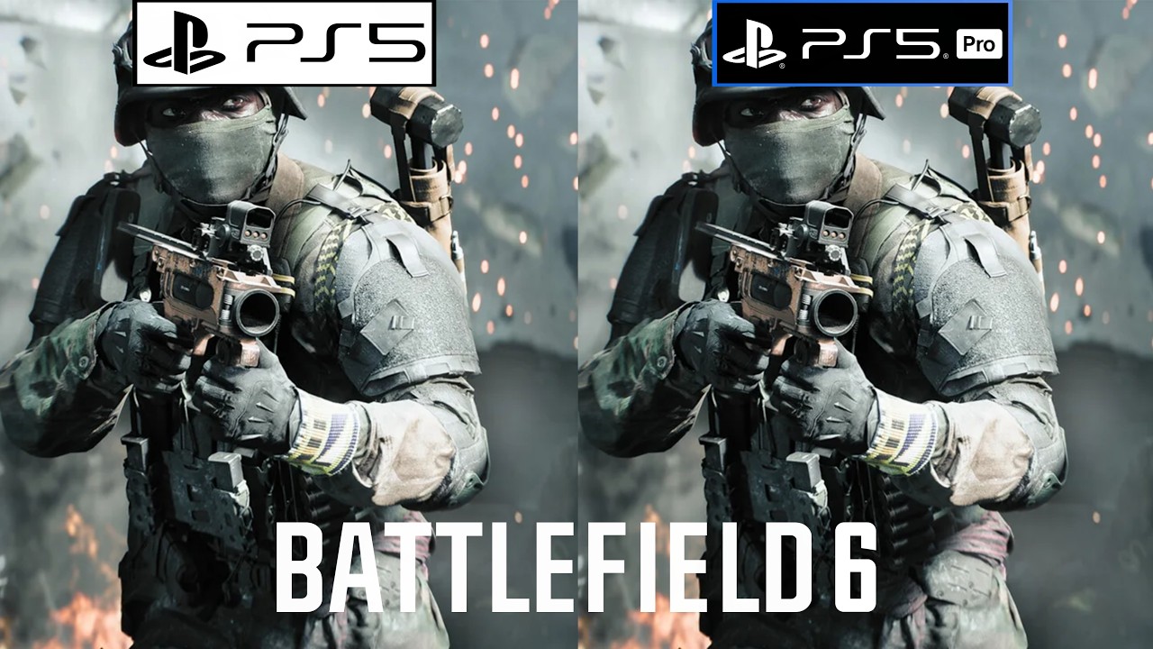 Battlefield 6 PS5 против PS5 Pro &mdash; Сравнение графики &mdash; Частота кадров &mdash; 4K &mdash; Время загрузки