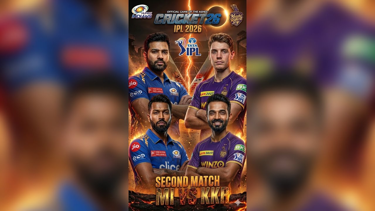 MI vs KKR | Match 2 | IPL 2026 | Cricket 26 | DesiWolf Gaming