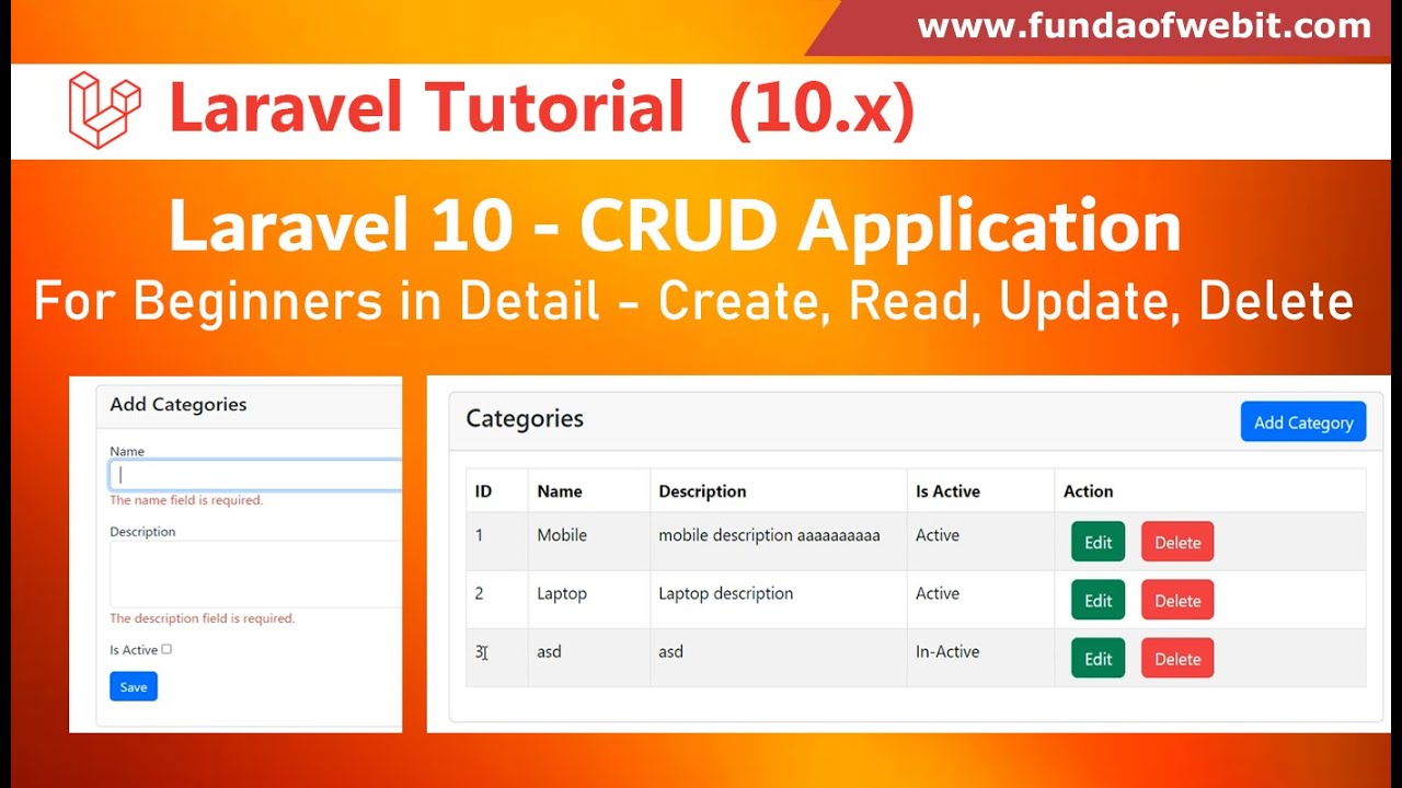 Laravel 10 &mdash; пошаговое руководство по эксплуатации CRUD для начинающих | Полное руководство по La...