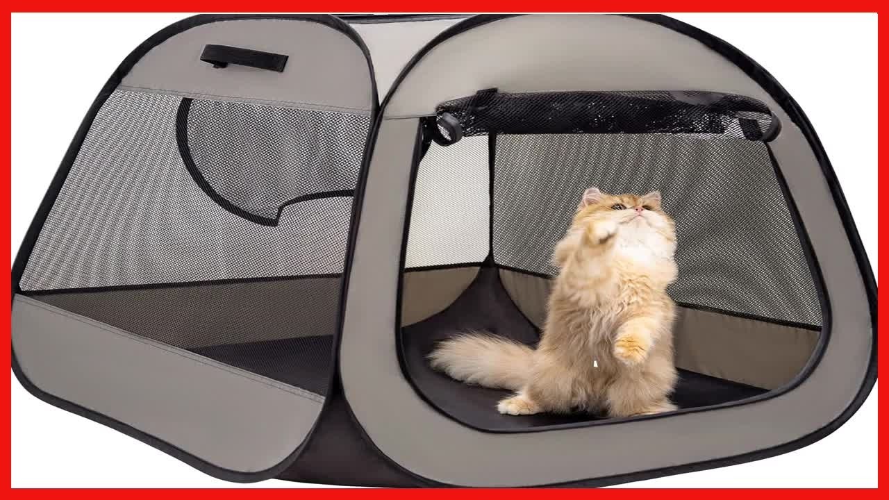 Lafyette Portable Cat Playpen Stable, Lightweight, and Weather Resistant