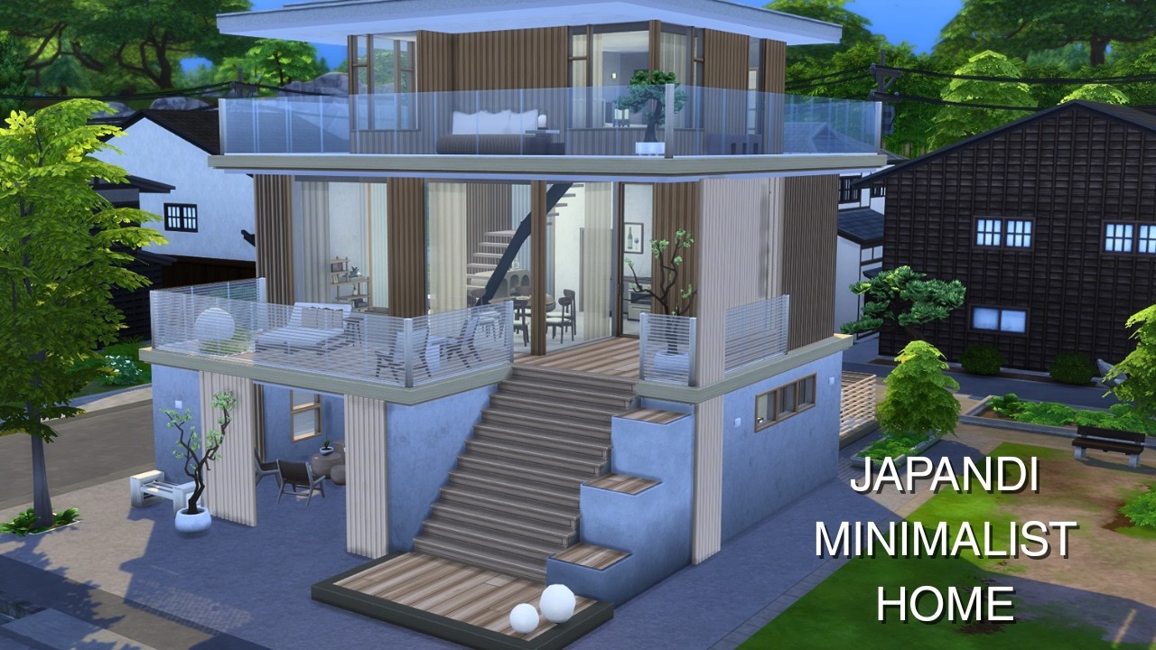 JAPANDI MINIMALIST HOME || The Sims 4 Stop Motion || NO CC